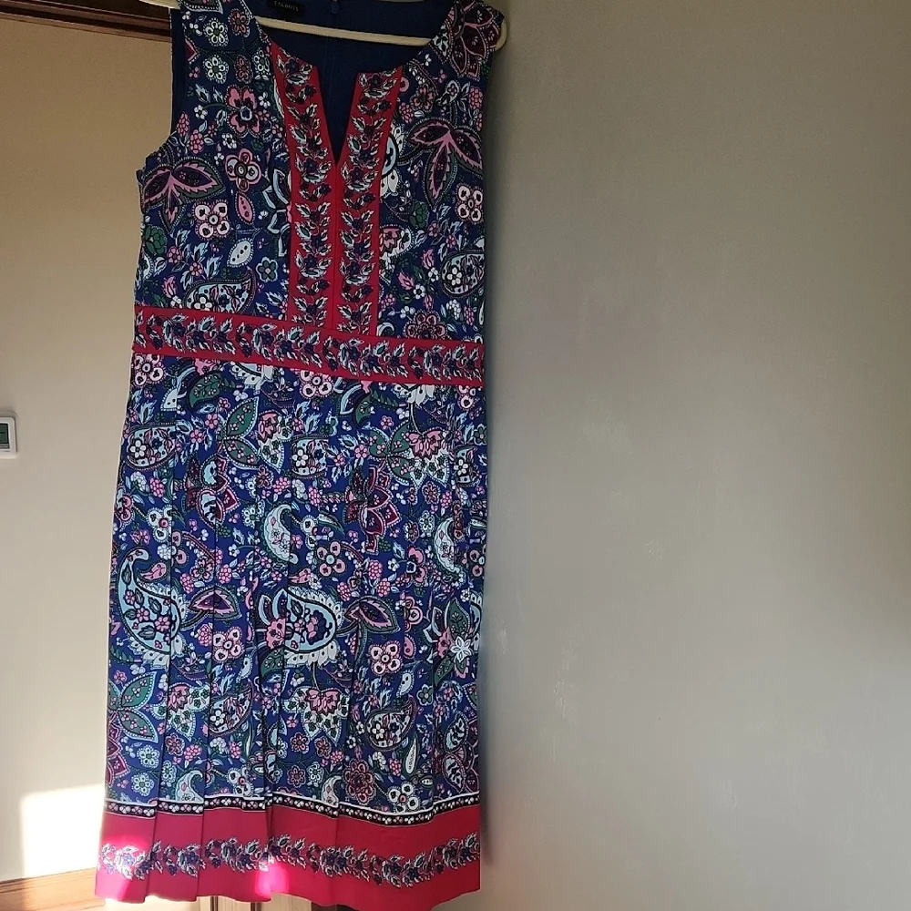 Talbots Blue Sleeveless Scoop Neck Sundress - Picture 1 of 3